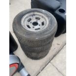 FOUR WHEELS WITH 165/70R10.72S TYRES