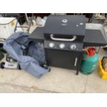 A CHARLES BENTLEY GAS BBQ WITH PATIO GAS BOTTLE