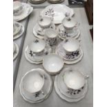 A ROYAL ALBERT 'QUEEN'S MESSENGER; TEASET TO INCLUDE SANDWICH PLATE, CUPS, SAUCERS, SIDE PLATES,