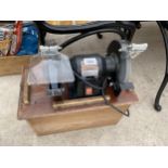 AN ELECTRIC CHALLENGE DOUBLE SIDED BENCH GRINDER