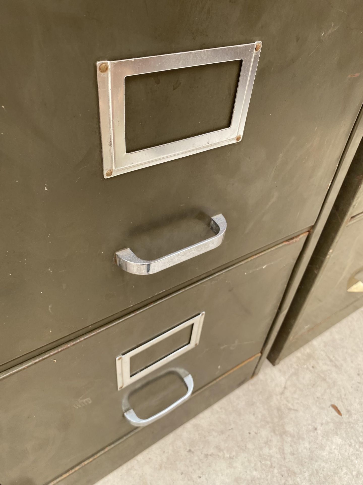 TWO VINTAGE METAL TWO DRAWER FILING CABINETS - Image 3 of 4