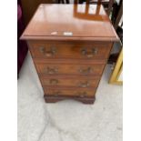 AN INLAID MAHOGANY STEREO CABINET