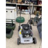 A MOUNTFIELD HAND PROPELLED LAWNMOWER LACKING GRASS BOX