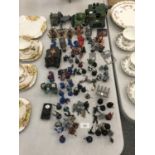 A LARGE COLLECTION OF WARHAMMER FIGURES AND VEHICLES