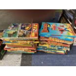 A LARGE QUANTITY OF VARIOUS VINTAGE ANNUALS TO INCLUDE DANDY, BEANO, EAGLE, BASH STREET KIDS ETC