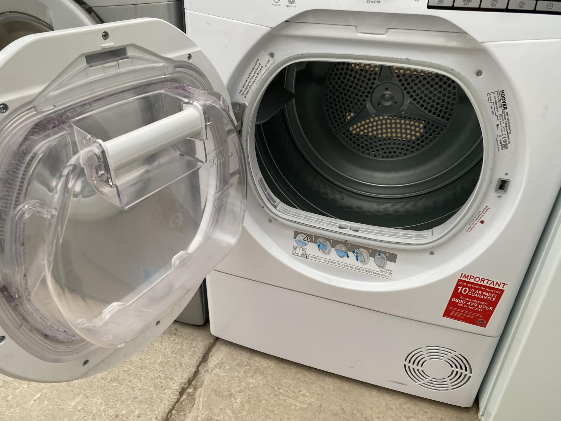 A WHITE HOOVER 8KG TUMBLE DRYER - Image 3 of 3