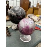 TWO WORLD GLOBES