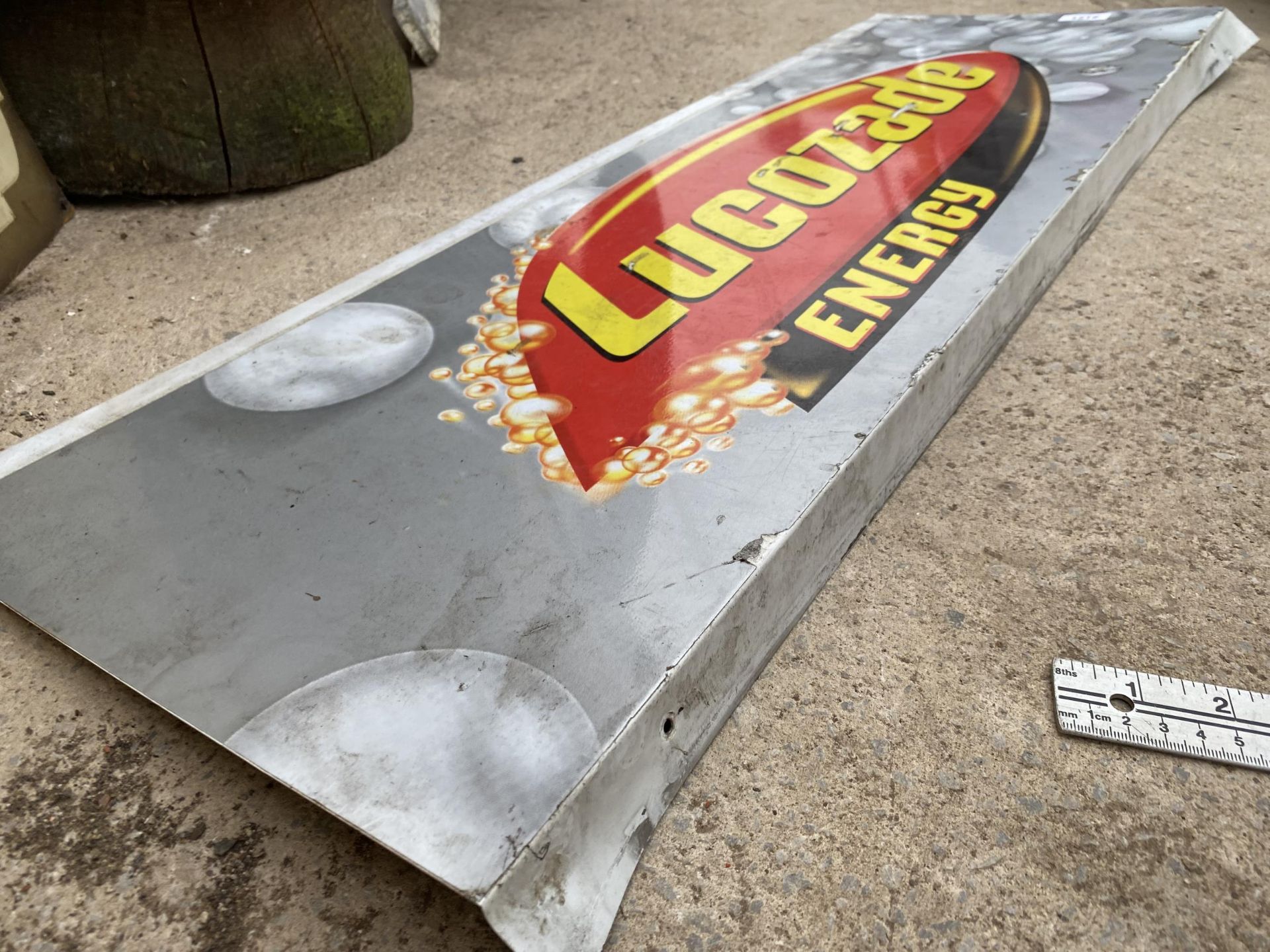 A METAL LUCOZADE ENERGY SIGN - Image 2 of 2