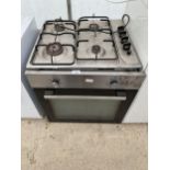 A CHROME AND BLACK LAMONA OVEN AND A HOB