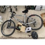 A WHEELER TR 6900 MOUNTAIN BIKE WITH 27 GEAR SHIMANO ALONG WITH HELMET AND ACCESSORIES