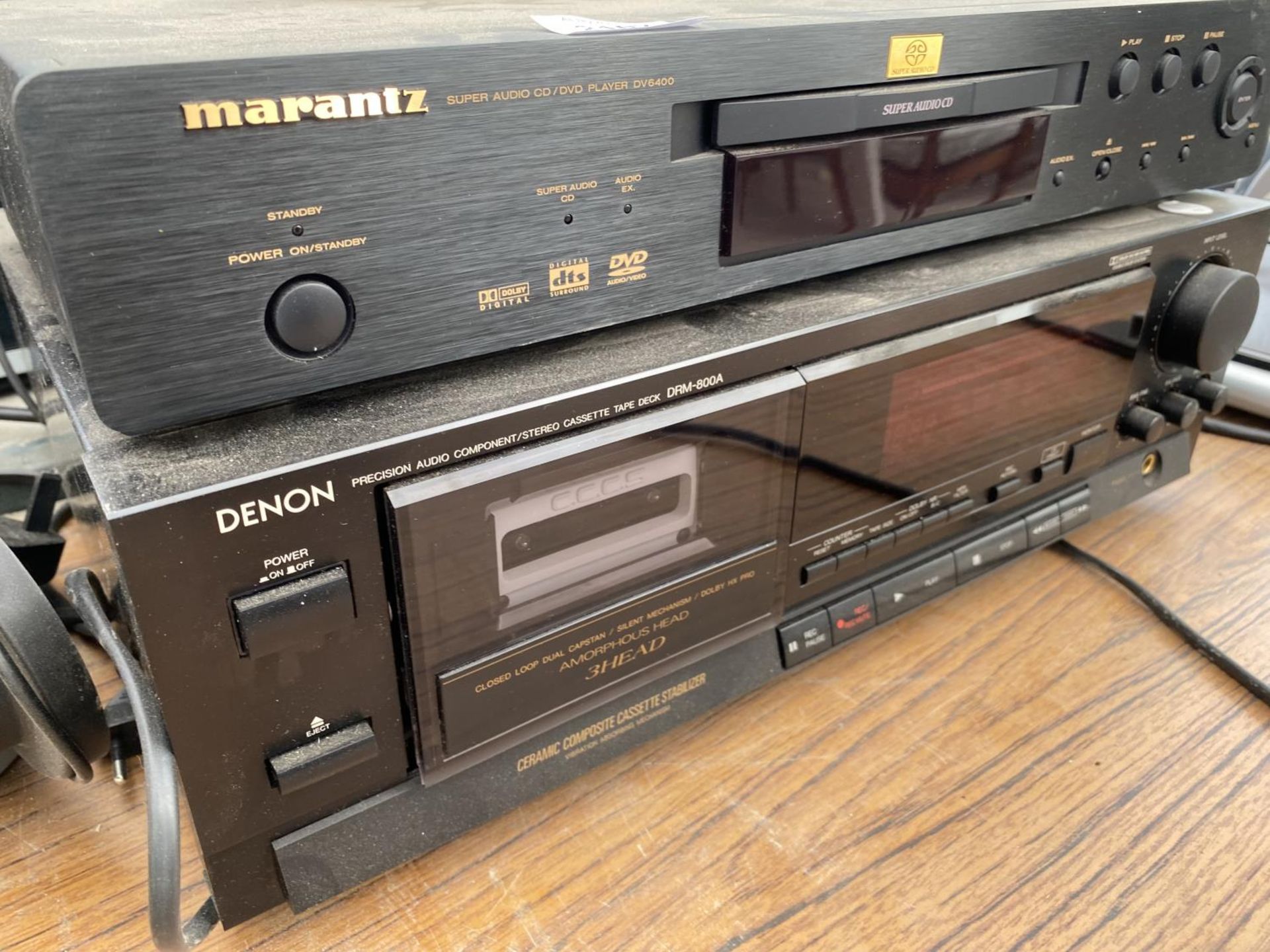 TWO ITEMS TO INCLUDE A DENON CASSETTE PLAYER AND A MARANTZ AUDIO AND DVD PLAYER - Image 2 of 2