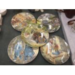 FIVE WEDGWOOD 'WIND IN THE WILLOWS' BY ERIC KINCAID COLLECTORS PLATES