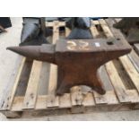 A VINTAGE BLACKSMITHS ANVIL LENGTH 70CM