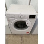 A WHITE HOOVER 8KG WASHING MACHINE BELIEVED IN WORKING ORDER BUT NO WARRANTY