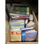 A BOX OF VARIOUS MAINLY HARDBACK BOOKS TO INCLUDE CINEMA YEAR BY YEAR 1894 - 2004, WILDLIFE OF