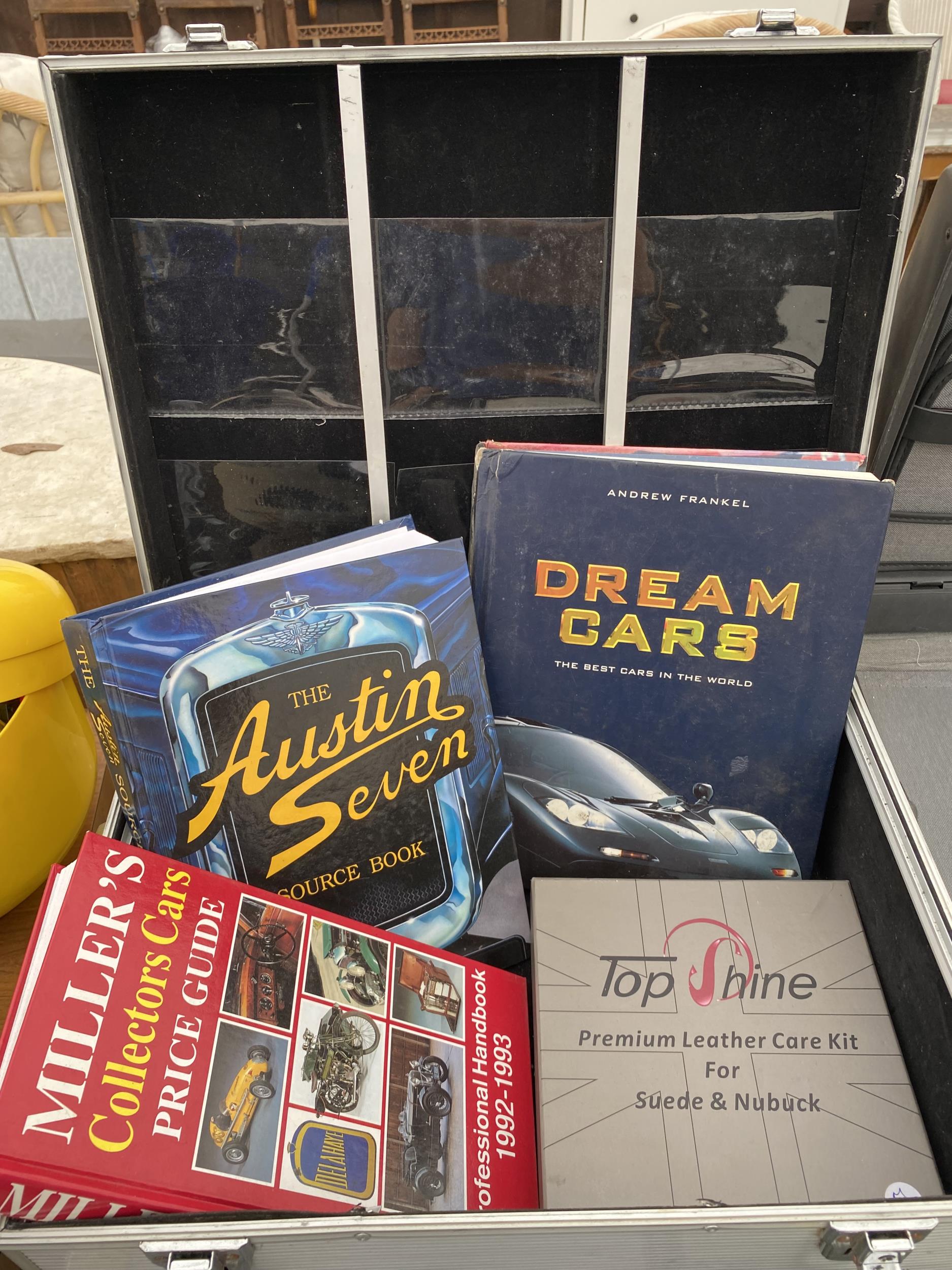 AN ASSORTMENT OF CAR ITEMS TO INCLUDE ASTON MARTIN MANUALS, BENTLEY BOOKS, A SAMSONITE BRIEFCASE AND - Image 5 of 18