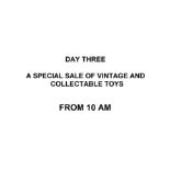 DAY THREE - VINTAGE AND COLLECTABLE TOYS - LOTS BEING ADDED DAILY