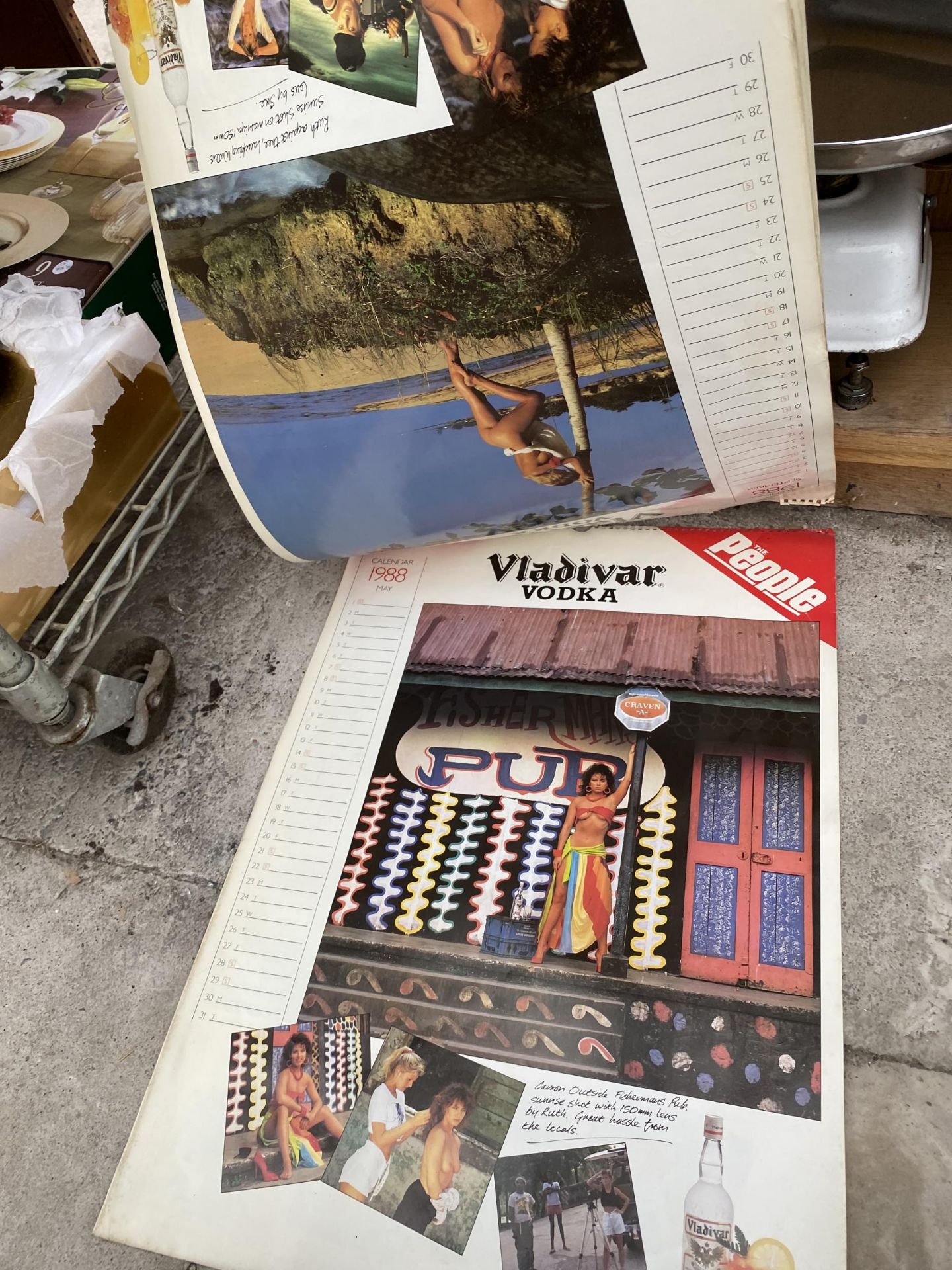 A 1988 VLADIVER VODKA CALANDER AND A 1990 LAMBS NAVY CALANDER - Image 3 of 3