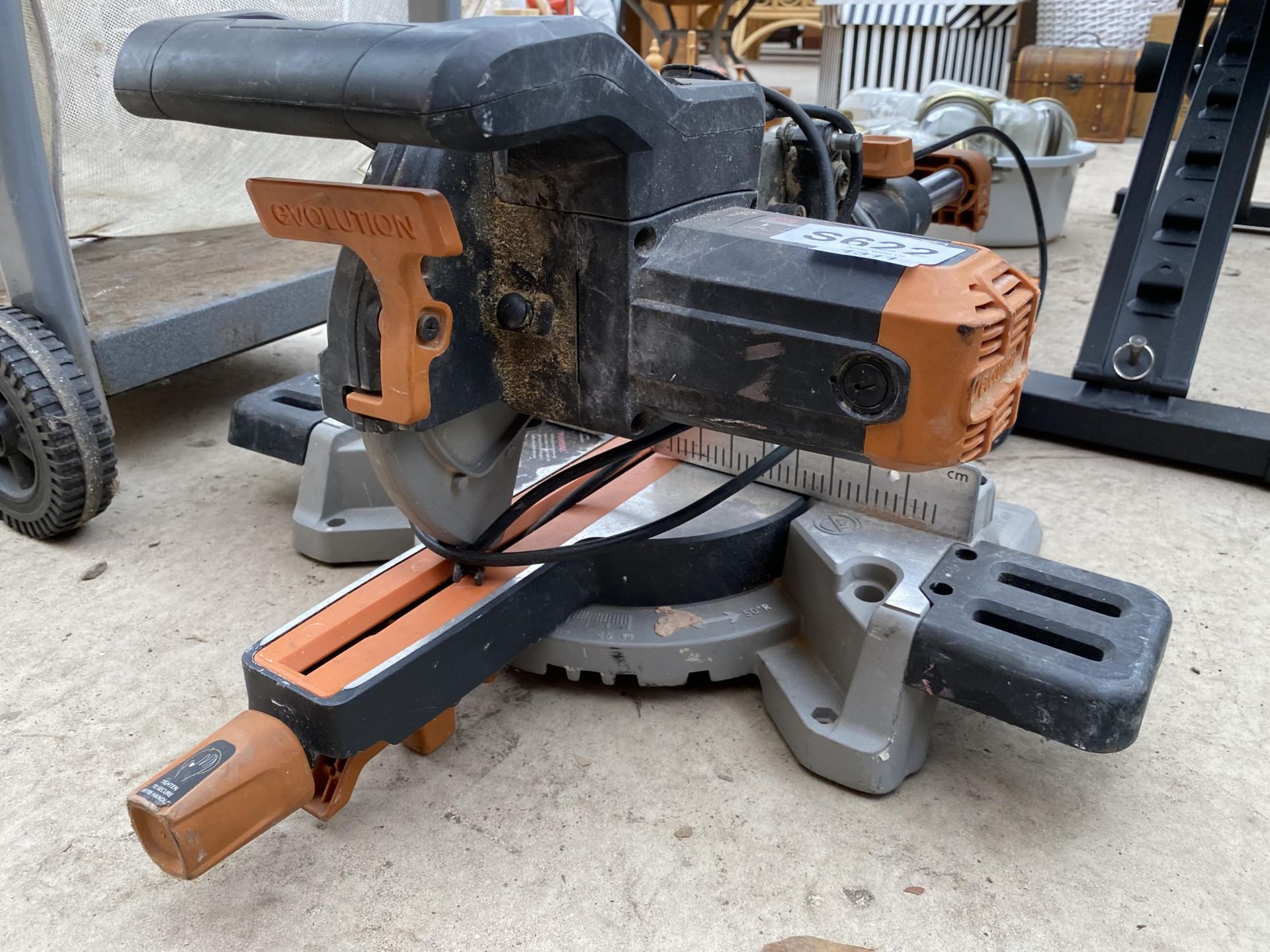 AN EVOLUTION ELECTRIC MITRE SAW - Image 2 of 3