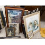 AN ASSORTMENT OF VINTAGE FRAMED PRINTS AND PICTURES