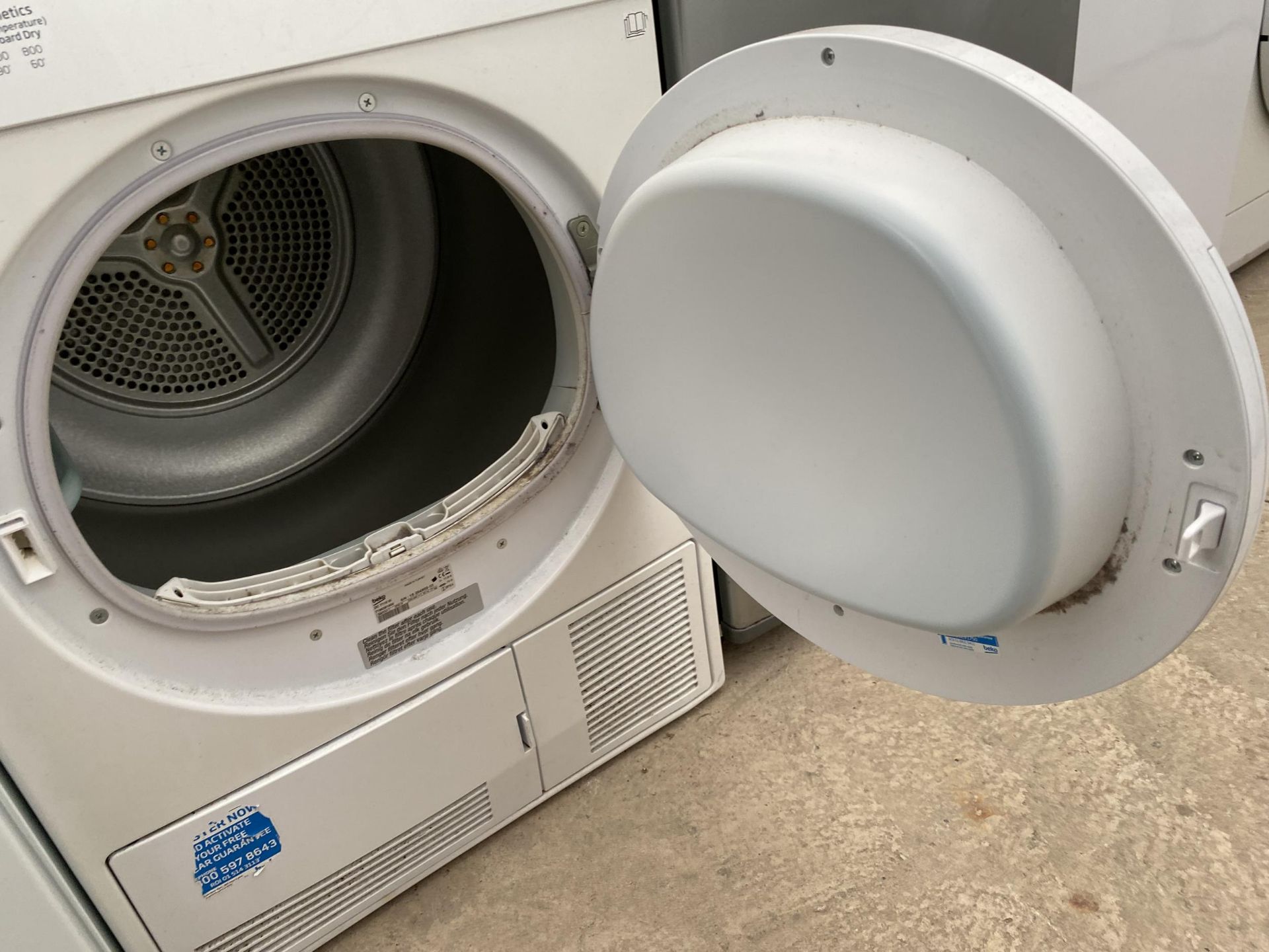 A WHITE BEKO 7KG TUMBLE DRYER - Image 3 of 3