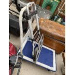 A FOLDING SACK TRUCK AND A FOUR WHEELED TROLLEY