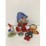 A COLLECTION OF NODDY FIGURES TO INCUDE A MONEY BOX, A MINIATURE ROYAL STAFFORD BIG EARS FIGURE, A