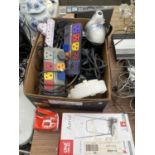 AN ASSORTMENT OF ITEMS TO INCLUDE A TV ARIEL AND EXTENSION LEADS ETC