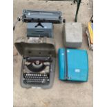 THREE TYPEWRITERS AND AN ALDIS PROJECTOR TO INCLUDE AND IMPERIAL 70 AND AN IMPERIAL GOOD COMPANION
