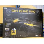 A SKY QUAD PRO V2 DRONE WITH OMNI-DIRECTIONAL CONTROL AND HD WIFI CAMERA (VENDOR STATES, WORKING