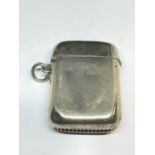 A HALLMARKED LONDON SILVER VESTA CASE BY J.H