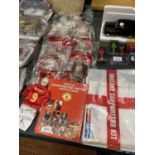 VARIOUS FOOTBALL RELATED ITEMS TO INCLUDE A MANCHESTER UNITED PHOTO ALBUM WITH PLAYER PHOTOS,