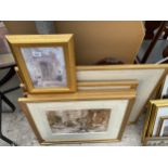 AN ASSORTMENT OF FRAMED PRINTS AND PICTURES