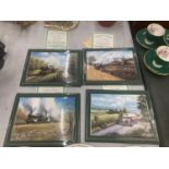 FOUR LIMITED EDITION CERAMIC WALL PLAQUES BY DAVENPORT POTTERY IN THE 'GREAT WESTERN MEMORIES'