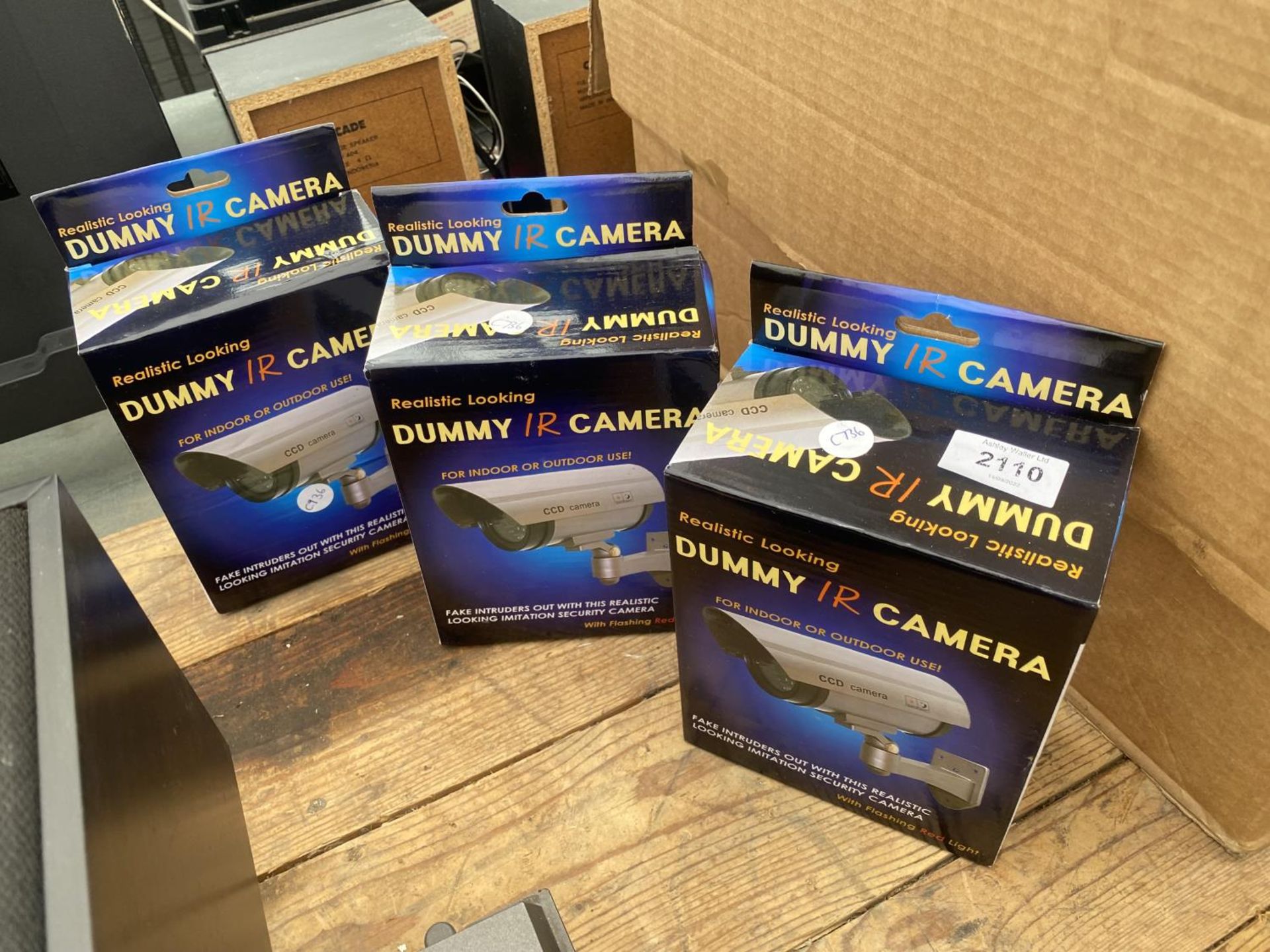 THREE BOXED DUMMY IR CAMERAS