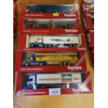 FIVE VARIOUS BOXED HERPA WAGONS