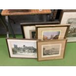 FOUR FRAMED PRINTS TO INCLUDE CHURCH STREET, MACCLESFIELD, ETC