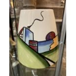 A LORNA BAILEY HAND PAINTED AND SIGNED LARGE TAPERED PURSE VASE DECO HOUSE - 17.5 CM