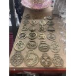 A COLLECTION OF VINTAGE HORSE BRASSES - 24 IN TOTAL