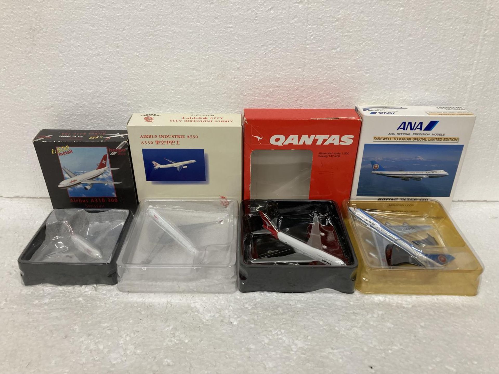 FOUR HERPA WINGS COLLECTION PLANES TO INCLUDE - ANA FAREWELL TO KAITAK SPECIAL LIMITED EDITION MODEL