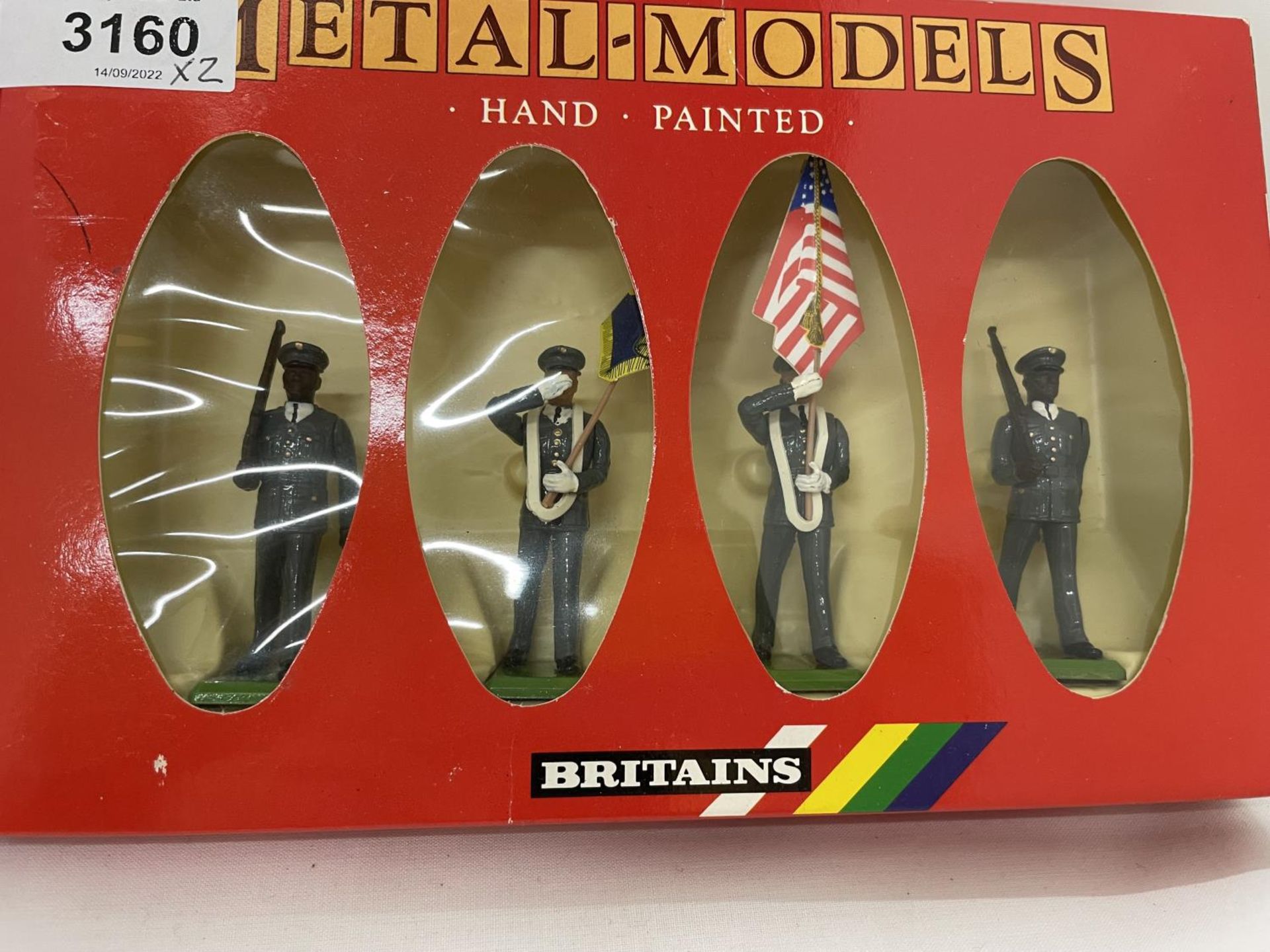 TWO BOXED BRITIANS FOUR PIECE MODEL SOLDIER SETS - US ARMY COLOUR PARTY NUMBER 7306 AND US MARINE - Image 3 of 3