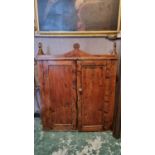 PINE VICTORIAN WALL CUPBOARD APPROX 86CM X 26CM - 116CM HIGH