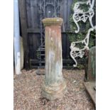 EARLY VICTORIAN RED SANSTONE SUNDAIL APPROX 120CM HIGH