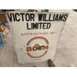 A LARGE 'VICTOR WILLIAMS LIMITED' SIGN (91CM X 122CM)