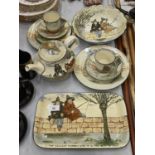A QUANTITY OF ROYAL DOULTON 'THE GALLANT FISHERS' SERIES WARE TO INCLUDE PLATES, BOWLS, TEAPOT, CUPS