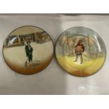 TWO ROYAL DOULTON SERIES WARE CABINET PLATES