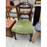 A VICTORIAN MAHOGANY PARLOUR CHAIR