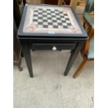 A MODERN MULTI FUNCTION GAMES TABLE 19" SQUARE