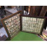 TWO FRAMED SETS OF CIGARETTE CARDS - DICKENS CHARACTERS AND FAMOUS FILM SCENES