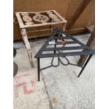 A VINTAGE TWO TIER TRIVET STAND A MODERN TRIVET STAND